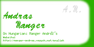 andras manger business card